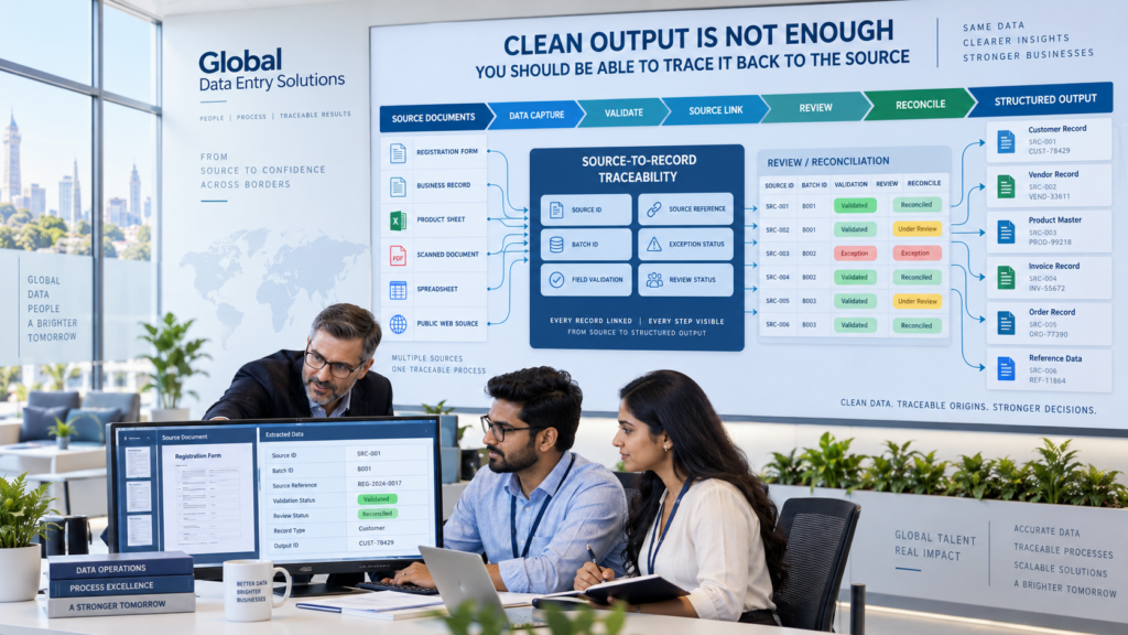 Source-to-Record Data Traceability Workflow - Global Data Entry Solutions Source-to-Record Data Traceability Workflow