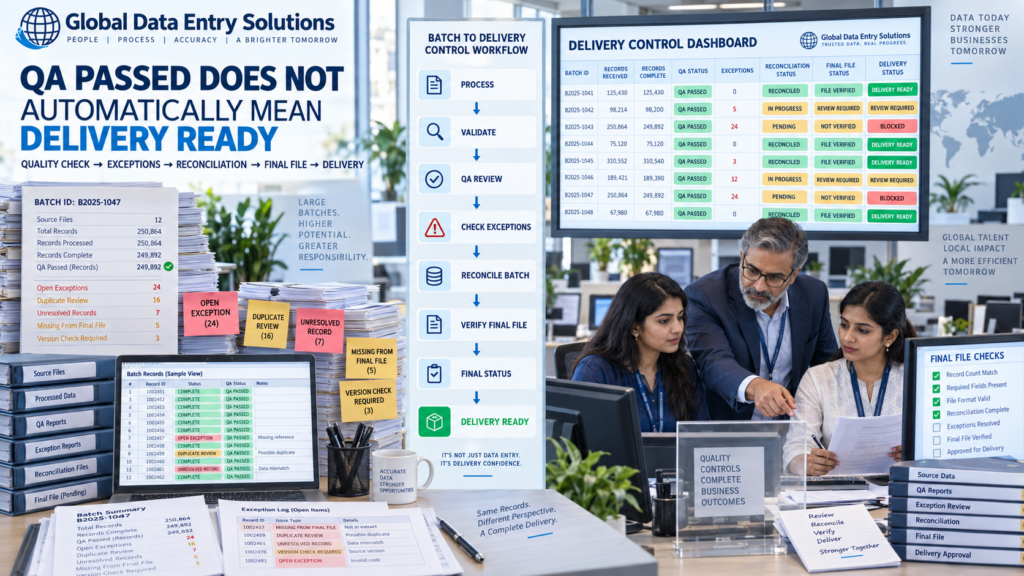 Batch Quality Control and Delivery Readiness Workflow